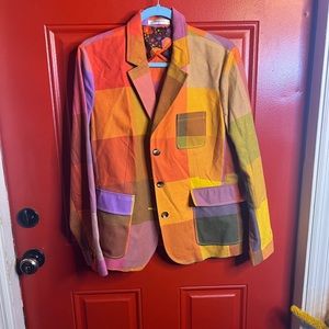 Liz Claiborne Vintage Plaid Print Jacket